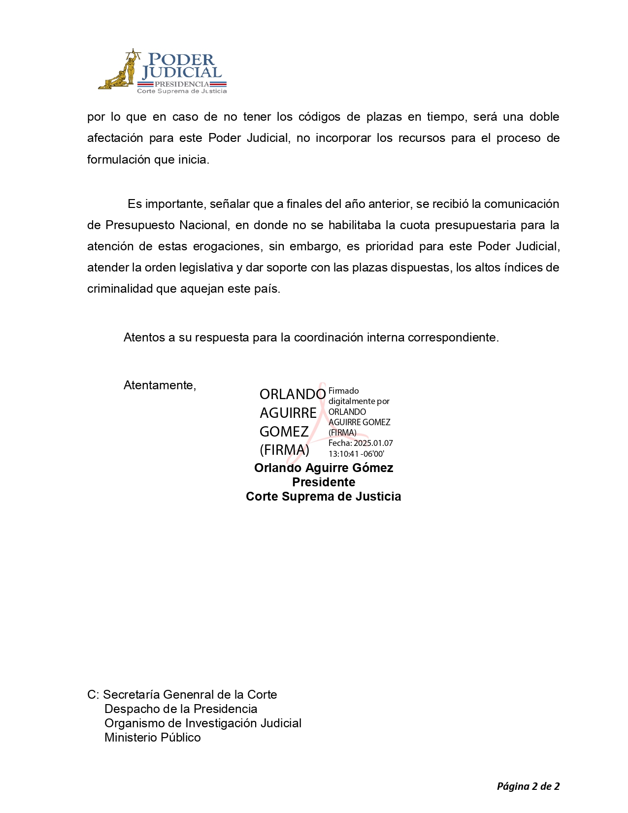 carta poder judicial hacienda