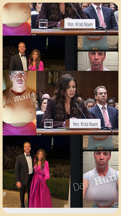 Fotos filtradas de esposo de Kristi Noem.