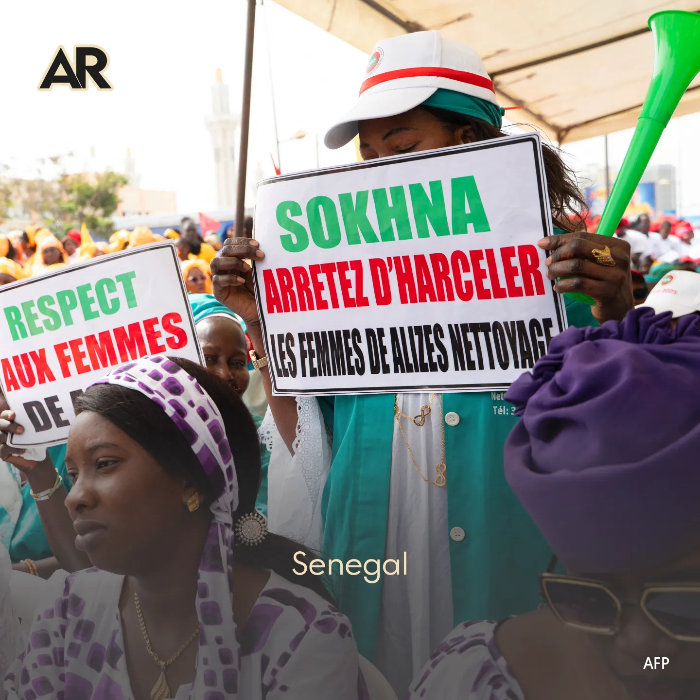 Marcha de los trabajadores en Senegal.
