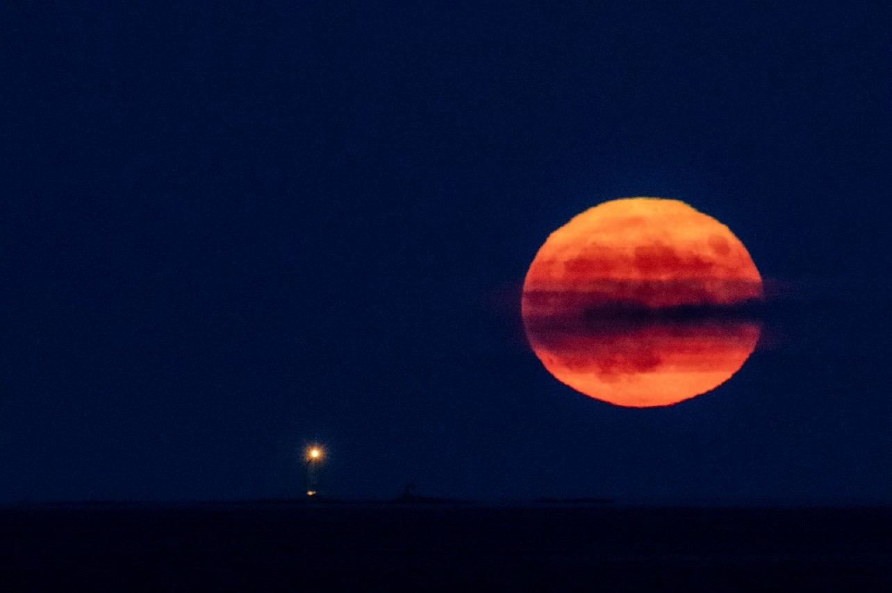 super, luna, superluna, astronomía, cielo, noche