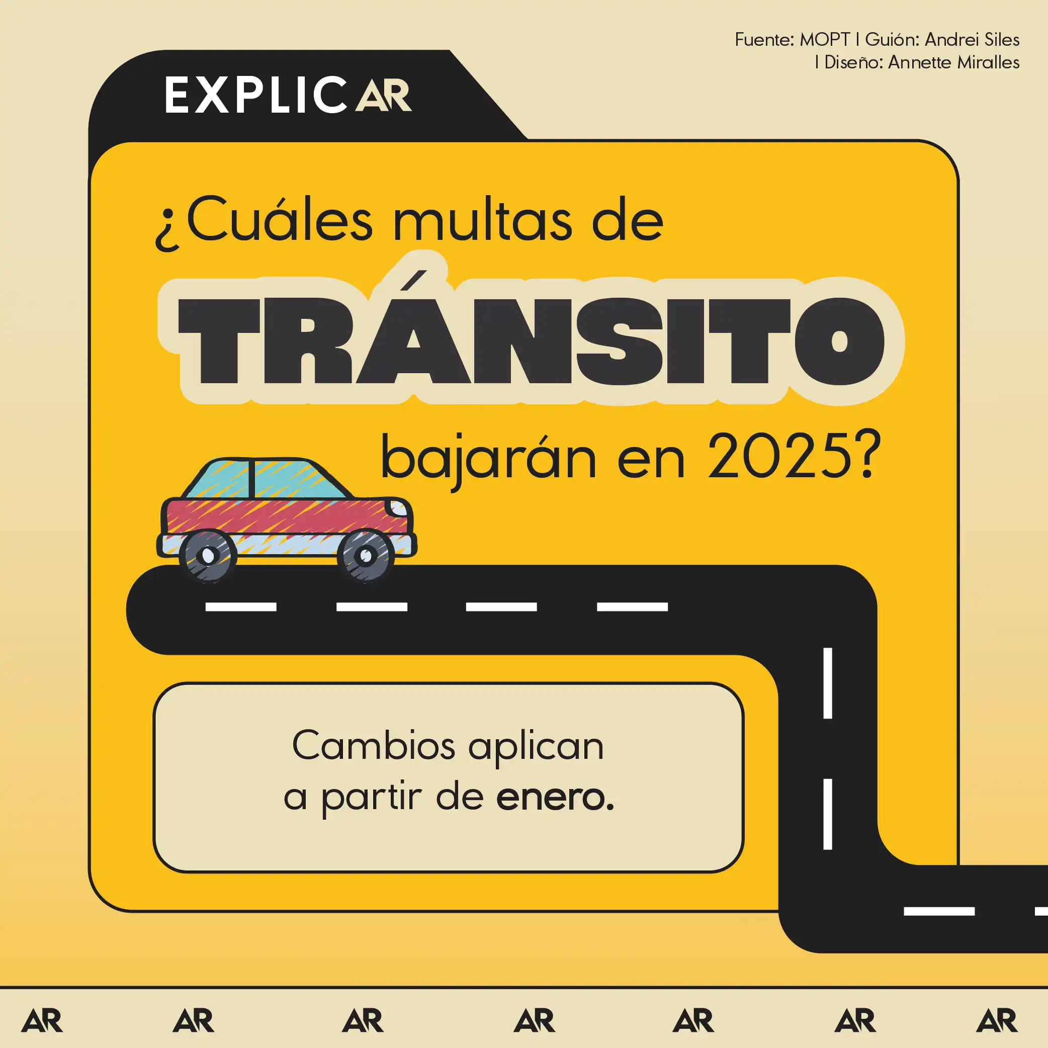 ¿Cuáles multas de tránsito bajarán en 2025?