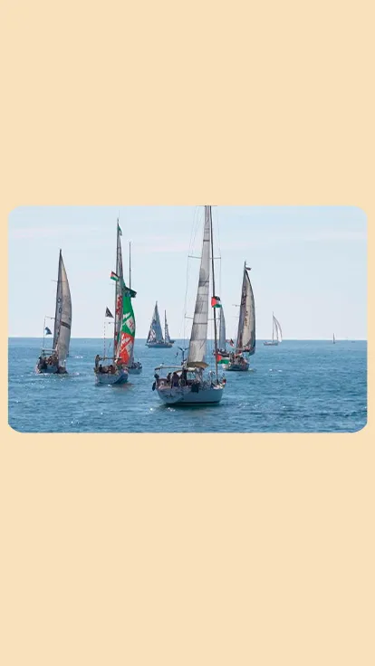 Flotilla que zarpó de Francia con ayuda humanitaria a Gaza.