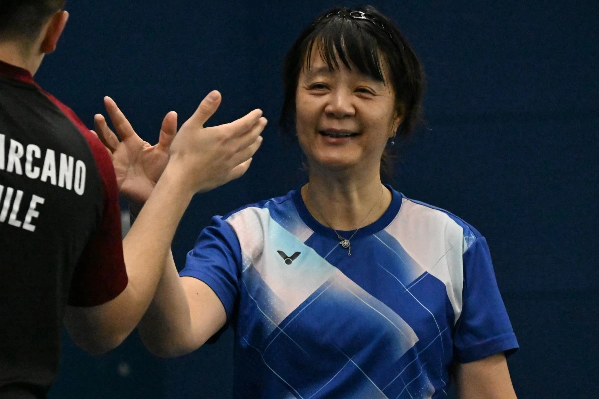 Zhiying Zeng durante su entrenamiento en Santiago, Chile.