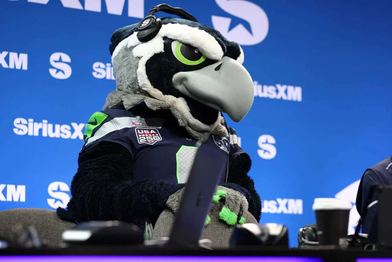 Mascota de los Seattle Seahawks.