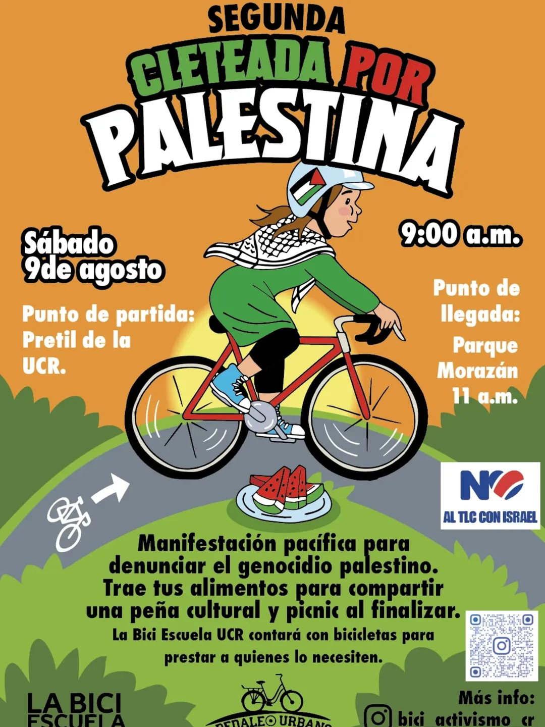 Afiche de Segunda Cleteada por Palestina.