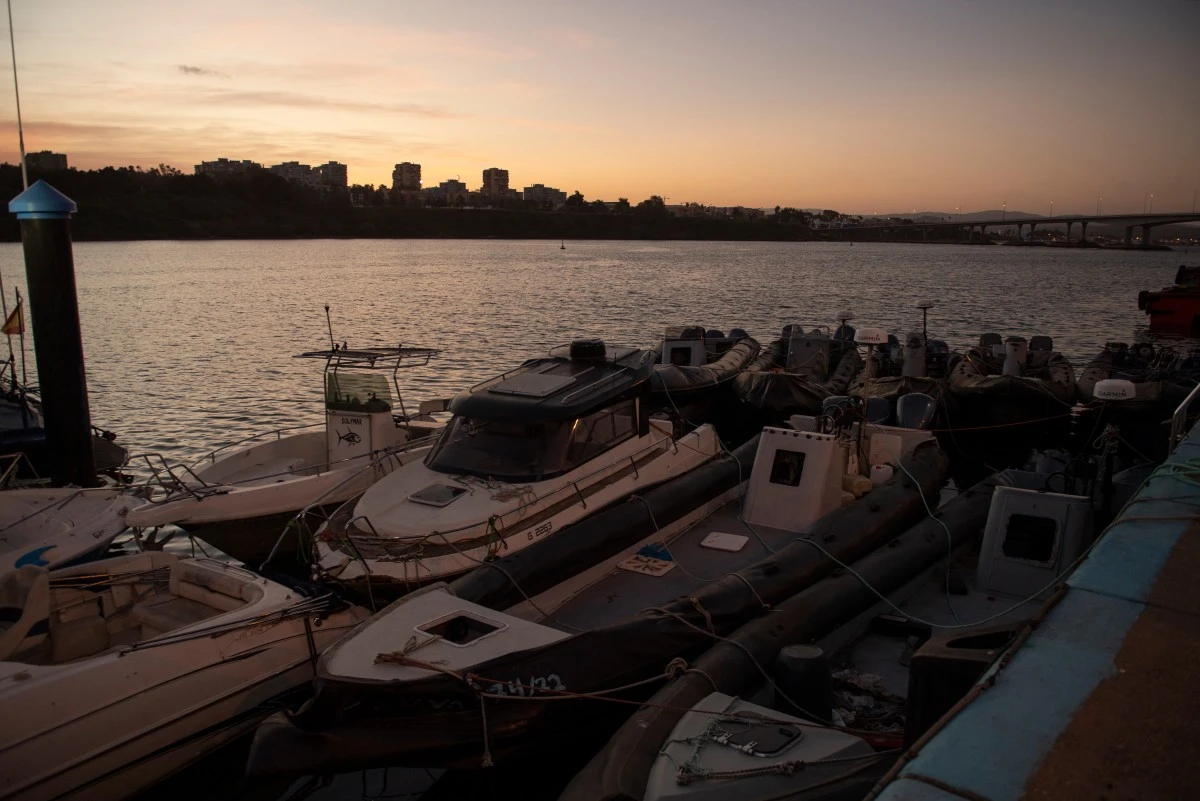 Narcolanchas decomisadas por Aduanas en Algeciras, España.