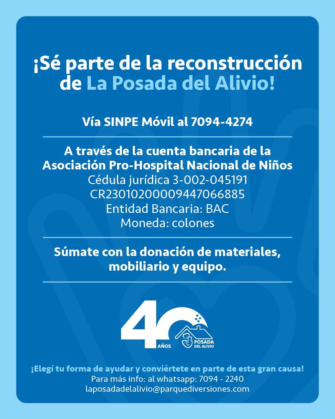 donación posada alivio