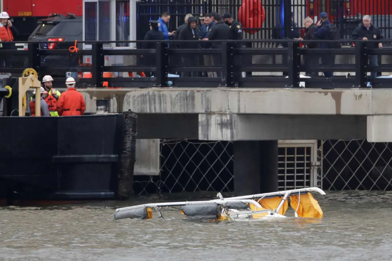 accidente, helicóptero, río Hudson, Nueva York