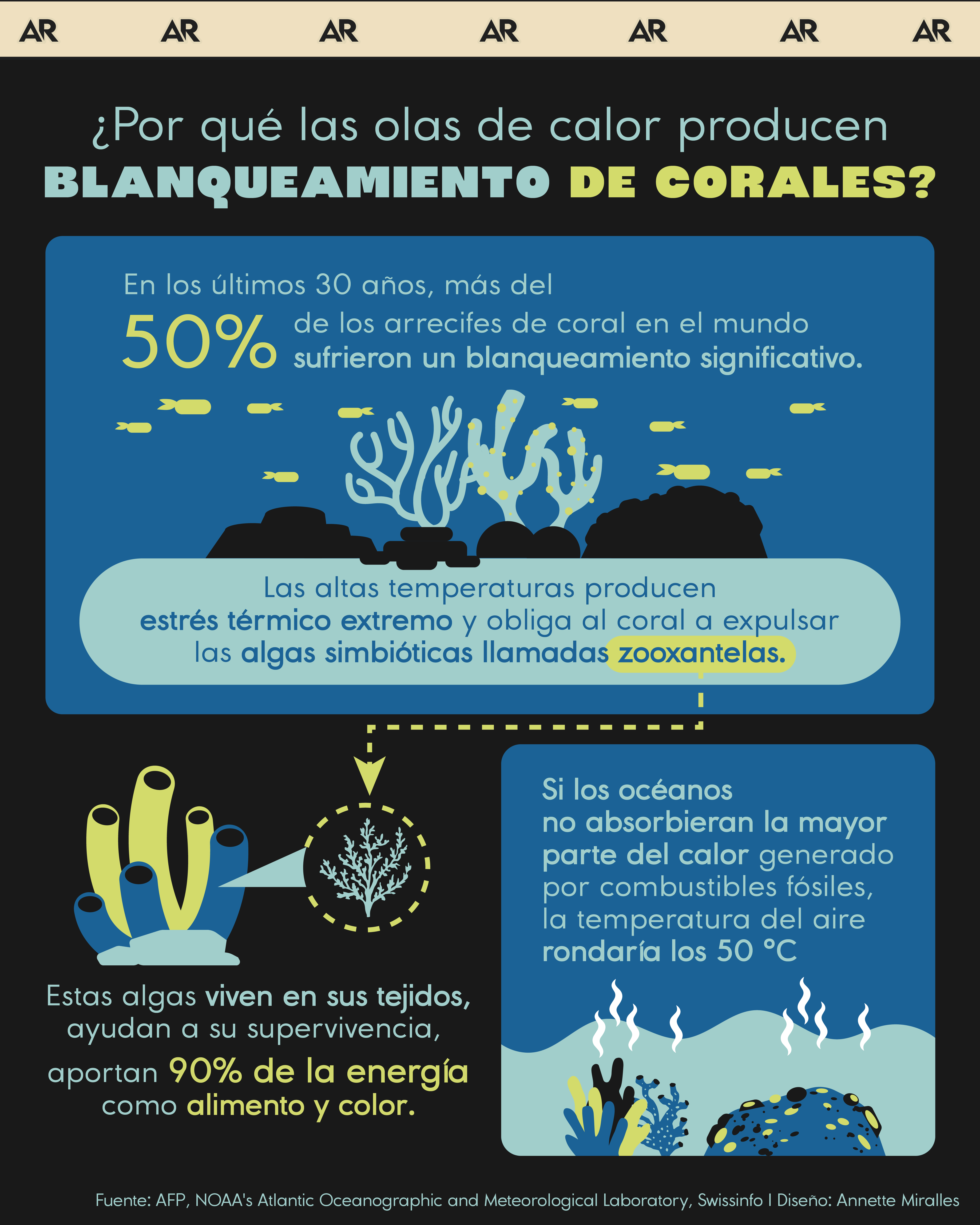 ¿Por qué las olas de calor producen blanqueamiento en los corales?