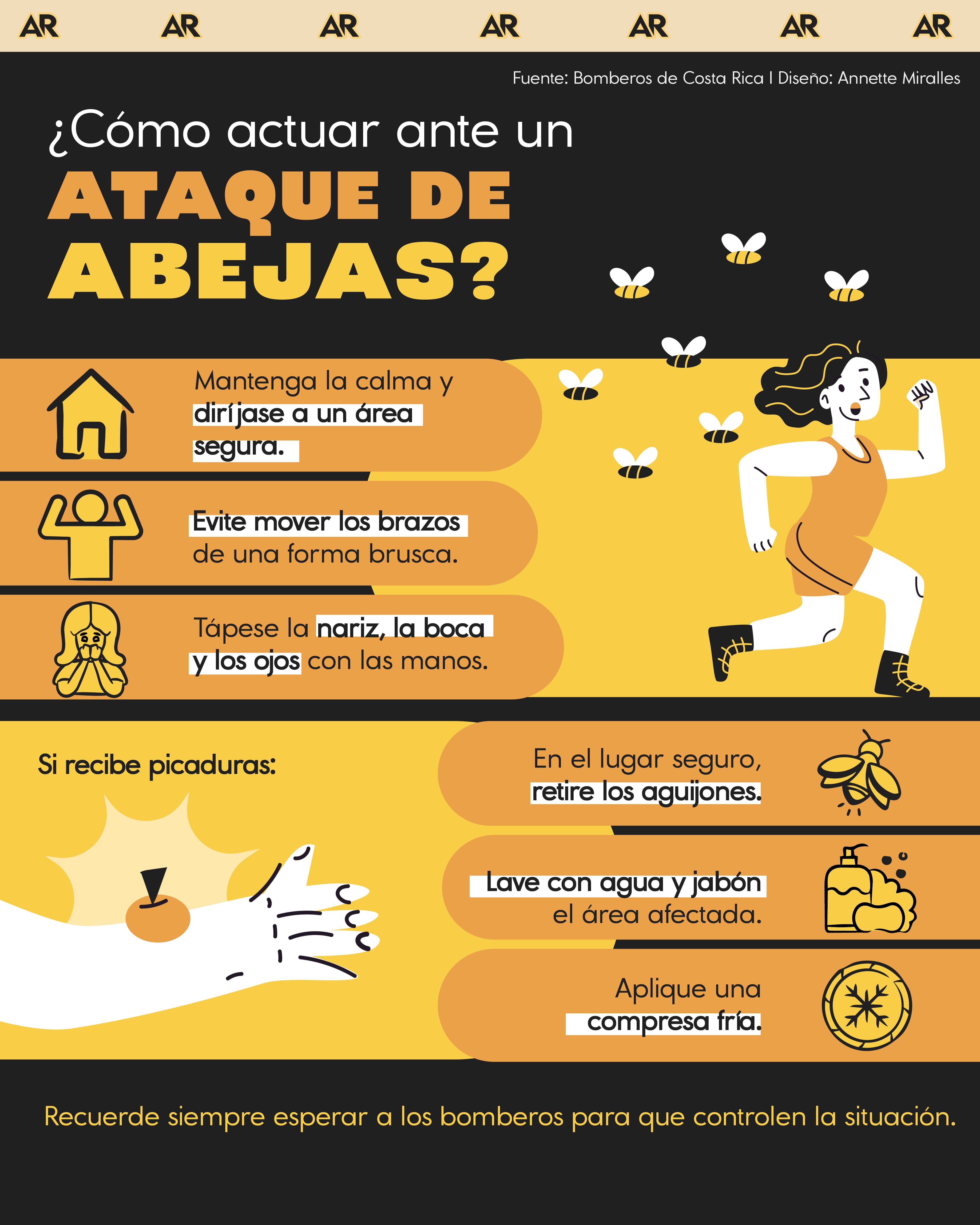 ¿Cómo actuar ante un ataque de abejas?