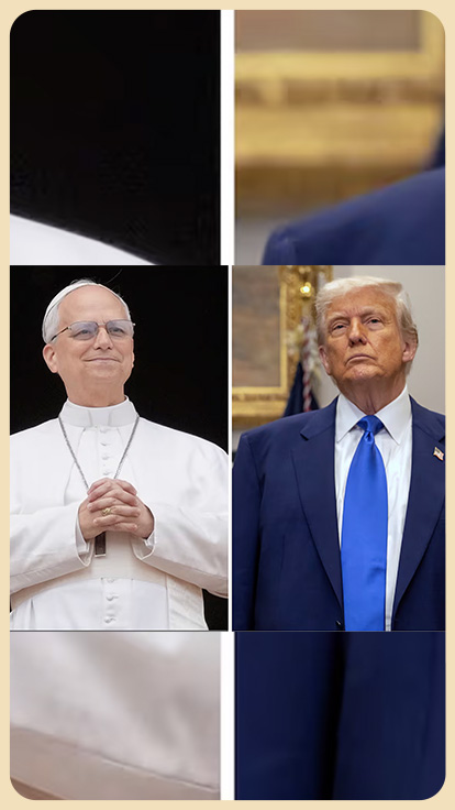 Papa León XIV y Donald Trump.