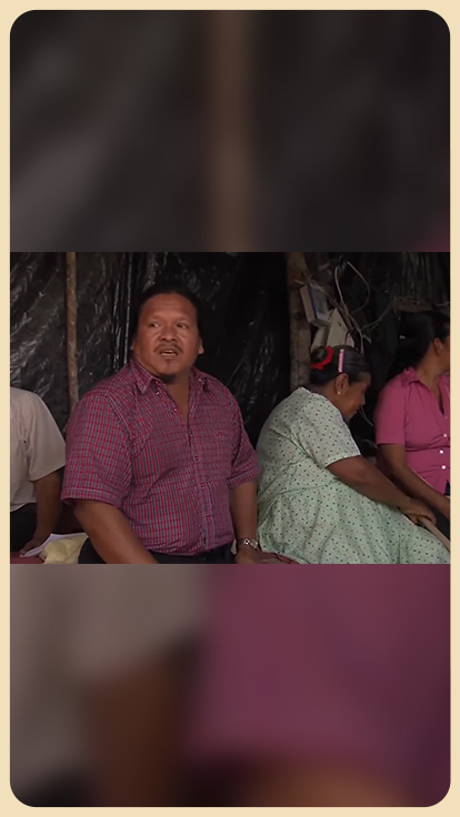 Líder indígena Sergio Rojas.