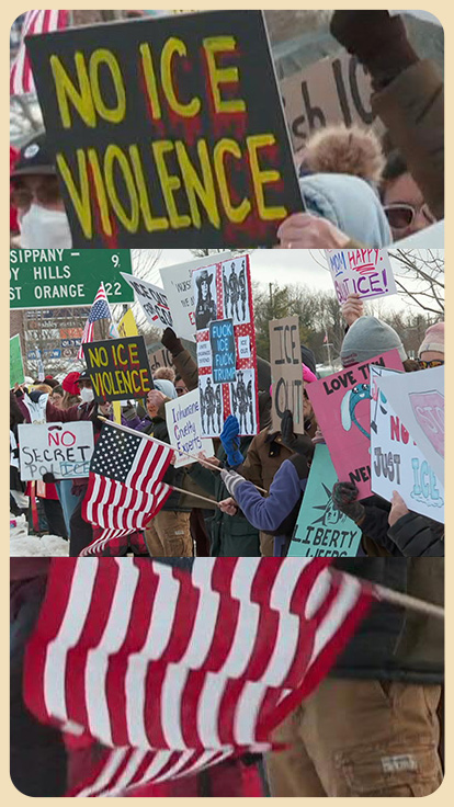 Manifestación contra detención de migrantes en EEUU.