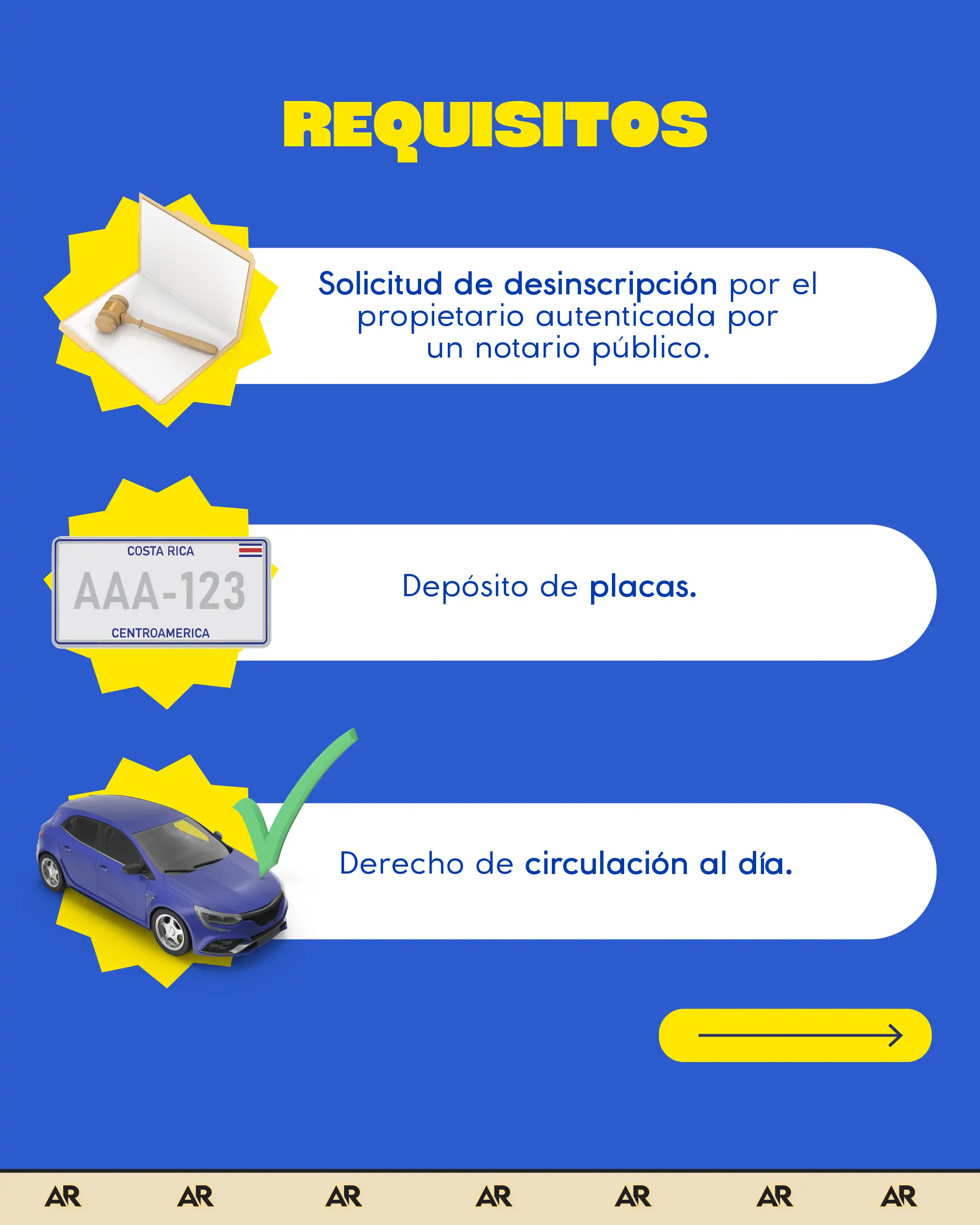 ¿Cuáles son los requisitos para la desinscripción de vehículos?