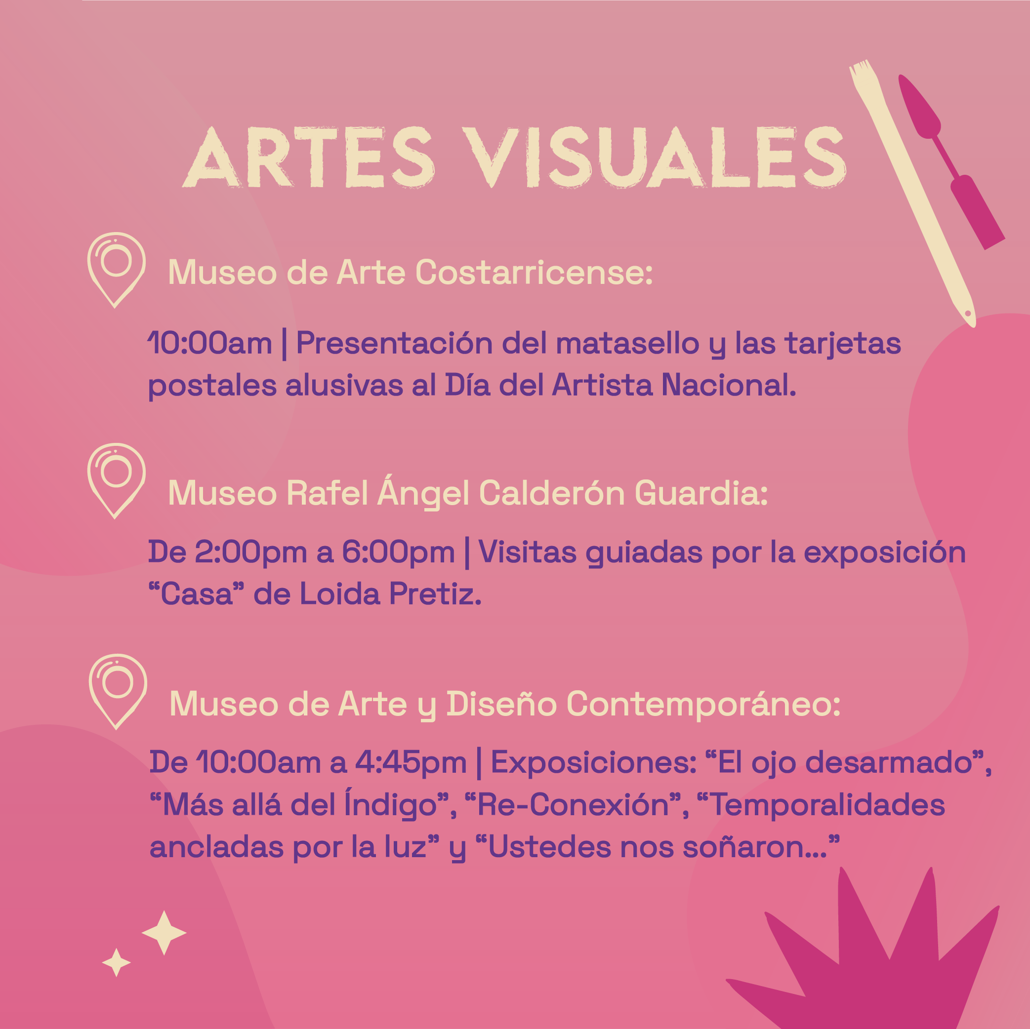 Programa de actividades del Día del Artista Nacional