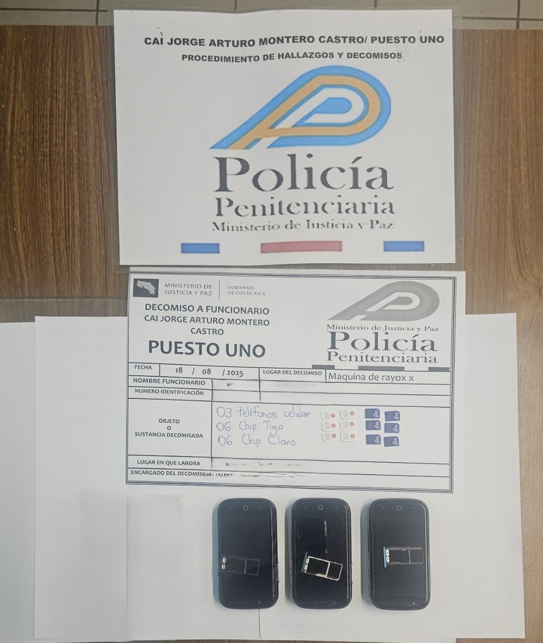 decomiso sim celulares