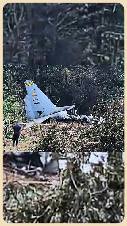 Accidente de avión en Colombia.