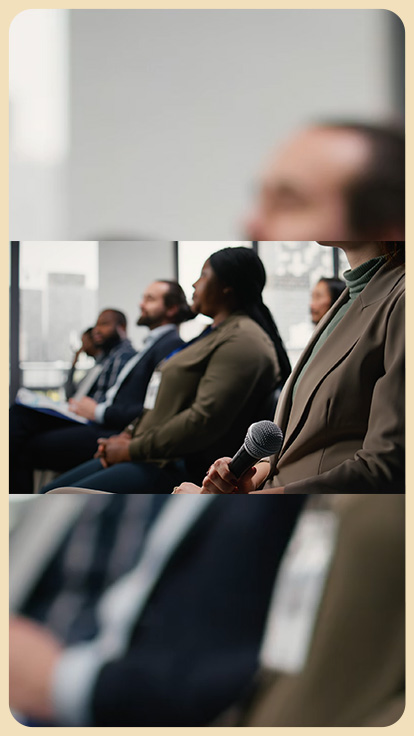 Ciudadanos en audiencia.