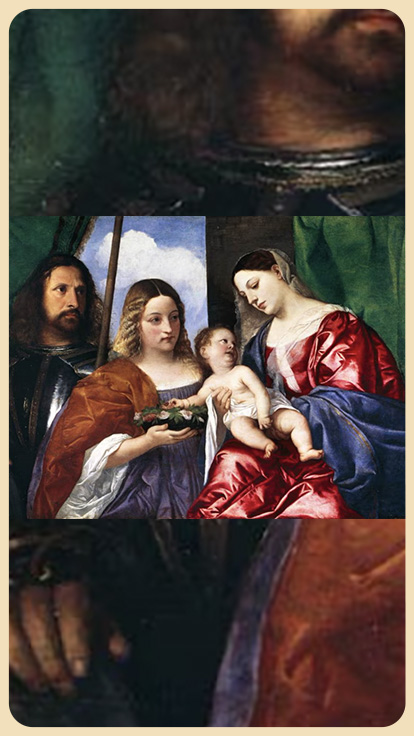 Pintura de la Virgen María.