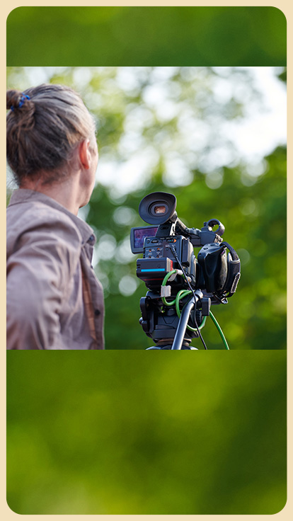 Cámara de video en exteriores.