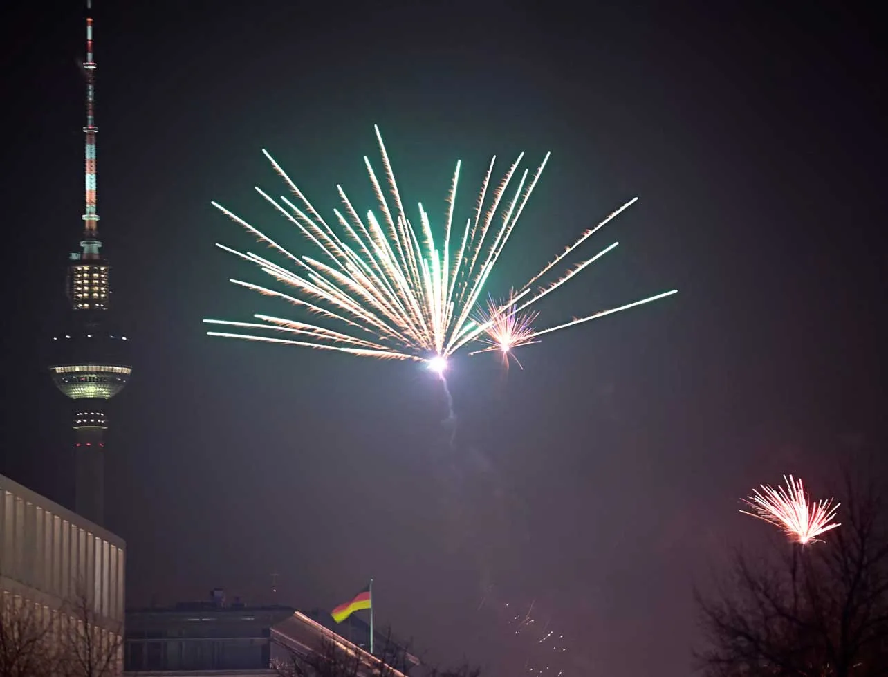 Juegos artificiales en Berlín.
