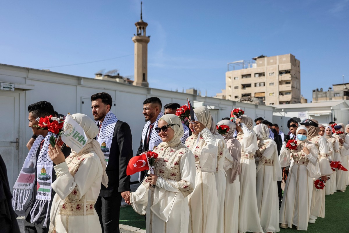 Boda masiva en Gaza