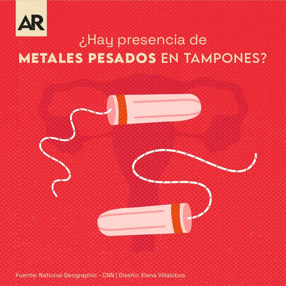 ¿Hay presencia de metales pesados en tampones?