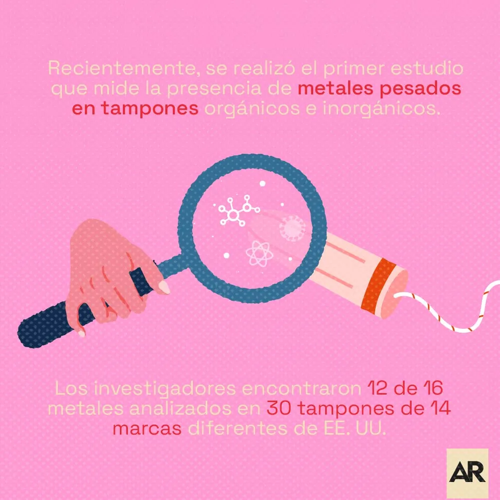 ¿Hay presencia de metales pesados en tampones?