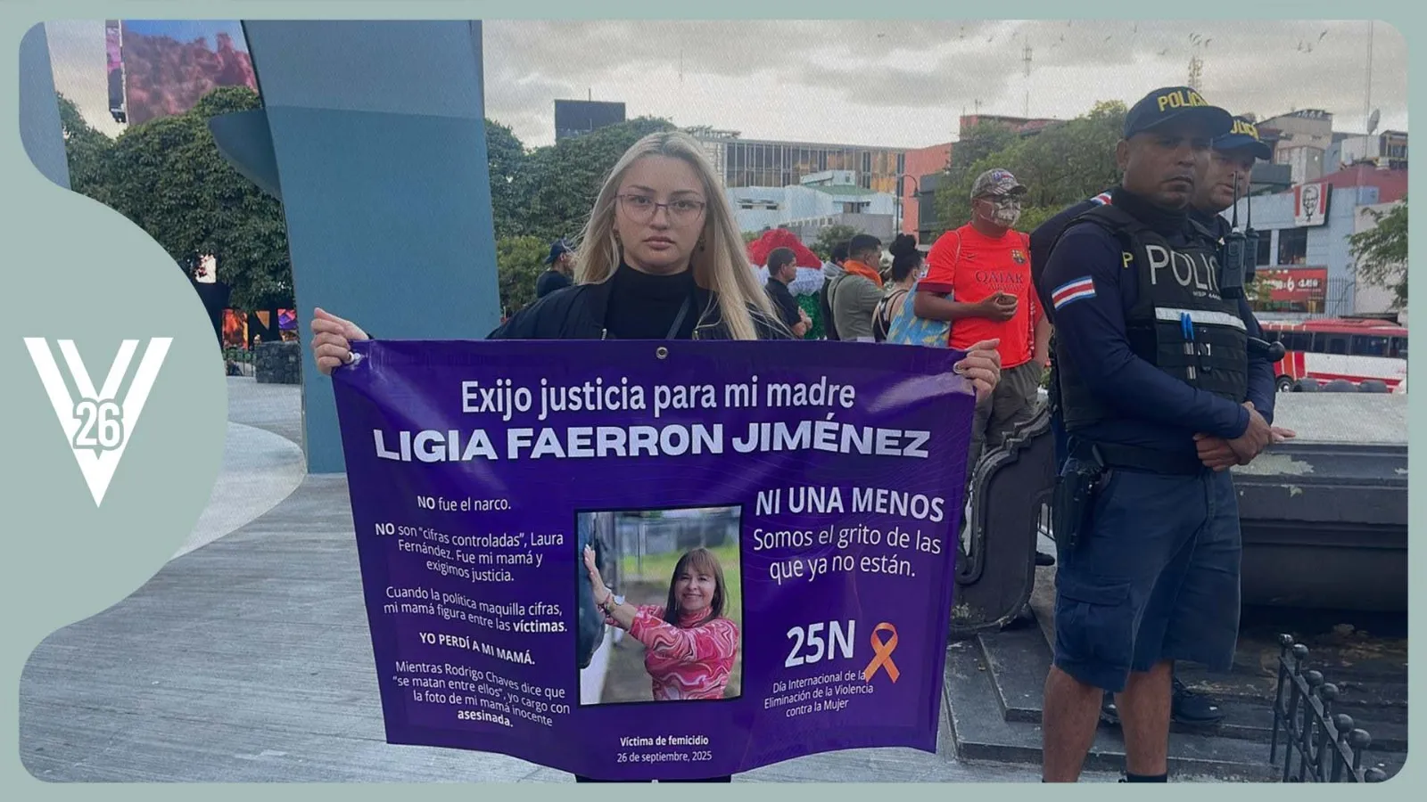 Hija de Ligia Faerron fustiga a Laura Fernández por mencionarla durante debate: Mi mamá fue asesinada durante el actual mandato presidencial
