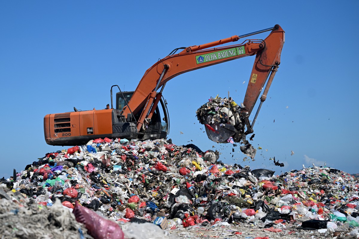Basura en la isla de Bali, Indonesia