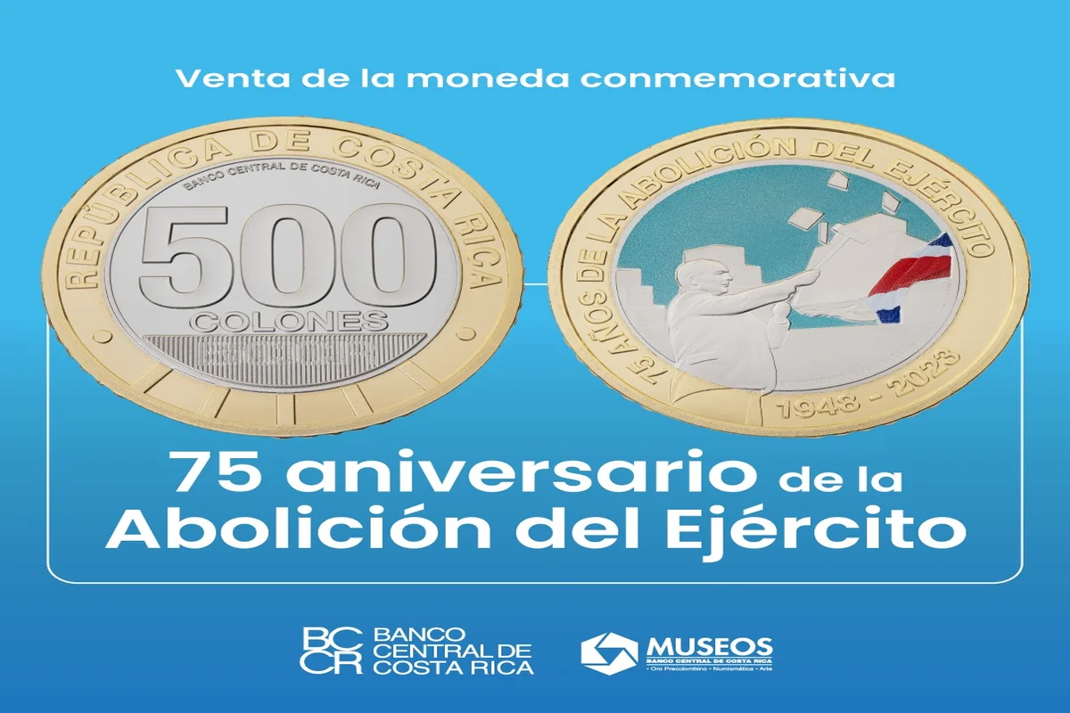 BCCR, abolición, aniversario, monedas