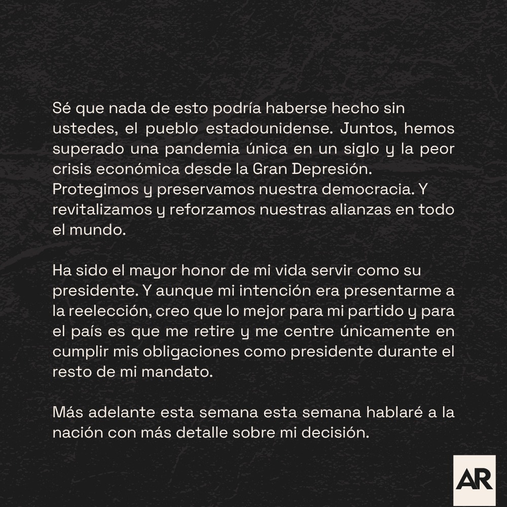 Carta de Biden