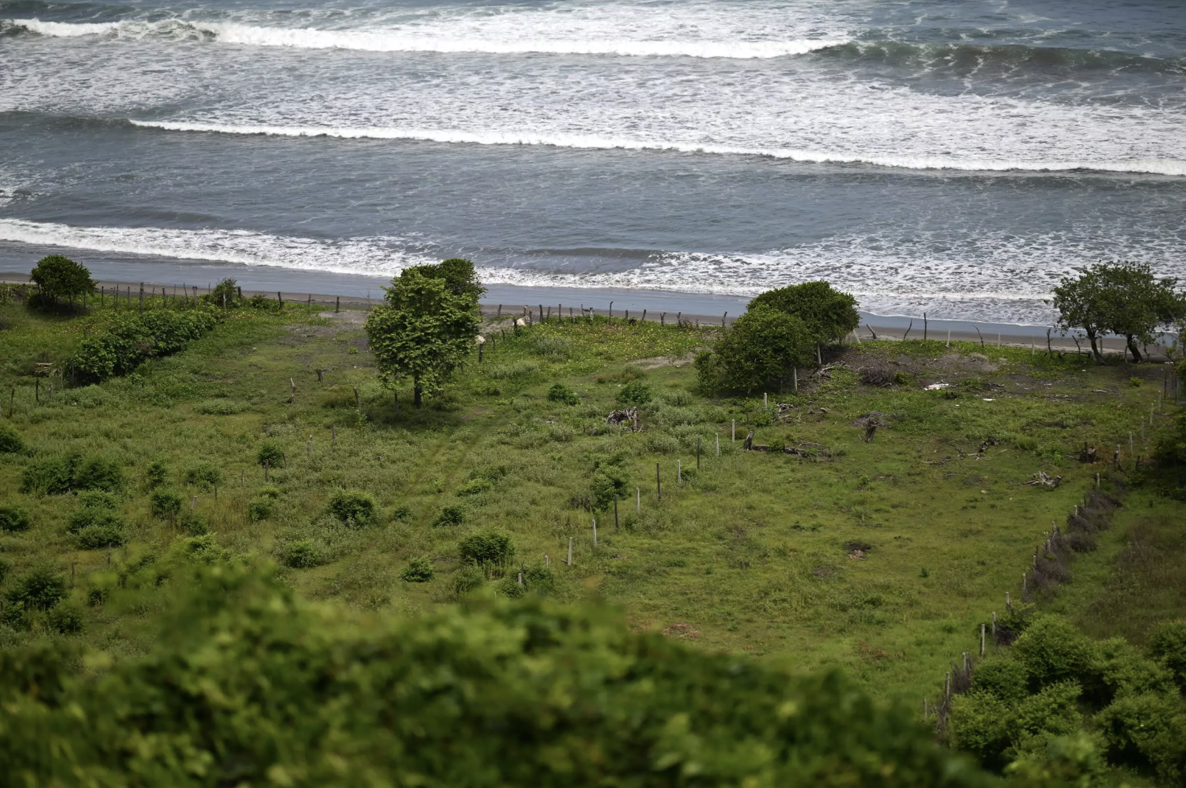 Vista área de propiedad junto a la playa